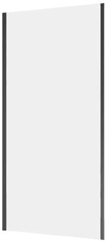 Luxura® 700mm Side Panel for Shower Enclosure Bathroom Cubicle Enclosures, 6mm Toughened Safety Glass, Semi Frameless, Matt Black