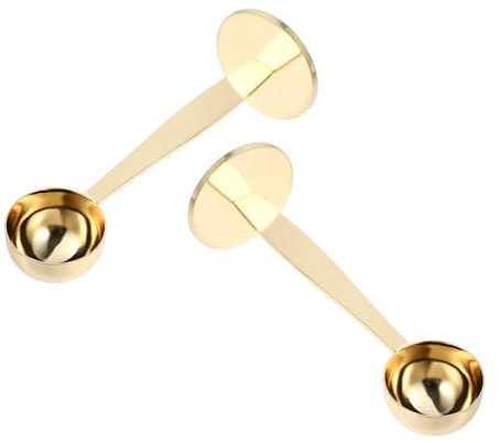 GLEAVI 2piezas Cuchara Medidora Para Espresso y Prensador De Acero Inoxidable Cucharas Medidoras Para Preparar Café Herramienta Para Prensar y Medir La Cocina