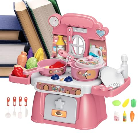 Cuisine Enfant Jouet - Jeu D'imitation De Cuisine avec Accessoires,Jeux Éducatifs avec Musique pour 3 Ans Et Plus Cadeau Fille Garçon Noël Anniversaire Maison École Maternelle