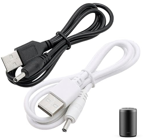 YURUIHKAO 2PCS USB Charger Cable USB to DC 3.5 * 1.35mm 5V 1A Jack Charging Cable 1M Universal Charging Cord for Small Audio Mini Fan Desk Lamp HUB Splitter