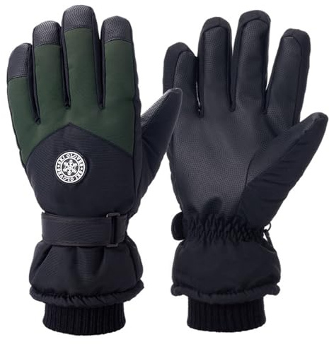 Generisch Ski-Handschuhe Winterhandschuhe Damen Herren die wärmsten Wasserdichten atmungsfreien Schnee-Handschuhe winddicht warm Strick Ski Innenhandschuh Fleecefutter Thermo Outdoor
