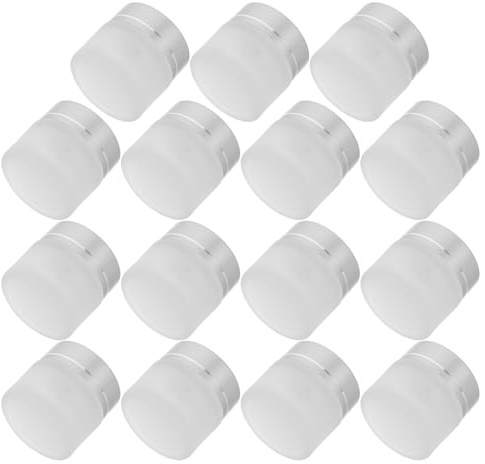 FIXOSHEE Lot de 15 Pots Cosmétiques en Verre Dépoli 10 G avec Couvercle Argenté Étanche Petits Contenants Rechargeables pour Crème Hydratante à Lèvres Format Voyage Pratique