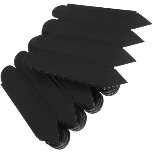 Hemobllo Steccato in Plastica per Giardino e Orto, Bordura Nera Alta 27 CM Lunga 2 Metri, Recinzione Modulare per Aiuole e Cortili, per Decorazione Esterna e Balcone