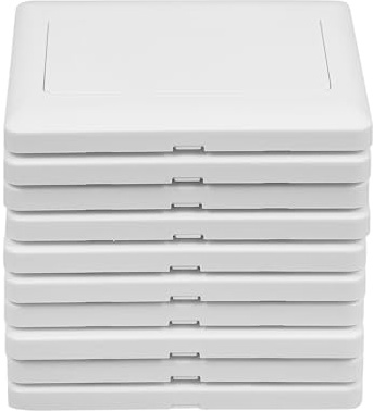 Kichvoe Placa de Interruptor de Luz Ignífuga Doble Función, Tapa Decorativa de Pared, Cubierta para Caja de Conexiones, 10 Piezas para Instalación Eléctrica Hogar