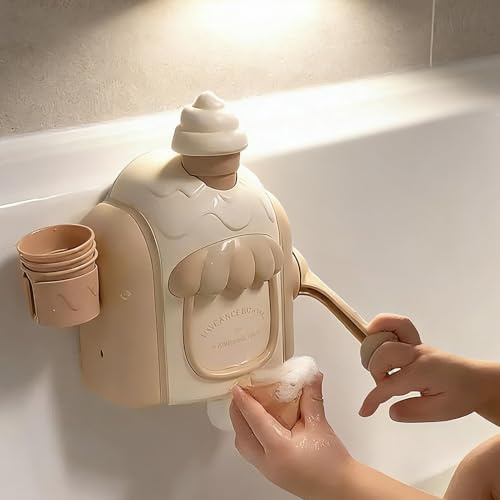 Schaummaschine Badewanne Spielzeug, Schaumeismaschine Badewannenspielzeug, Wandmontiertes Badespielzeug Mit Saugnapf, Eismaschine Badewanne Kinder, Interaktives Rollenspiel Wasserspielzeug