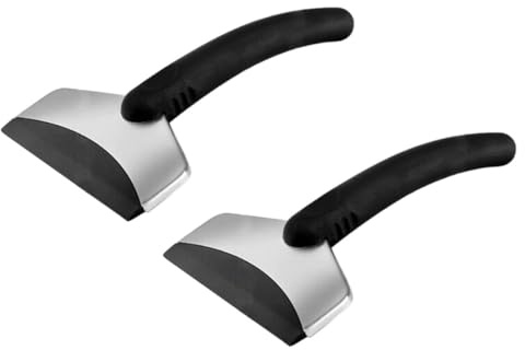 Healeved 2 Piezas de Raspador de Hielo para Coche Mango Antiheladas y Material Abs Resistente, Pala Quitanieves para Eliminación Segura de Nieve en Parabrisas