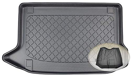 ZentimeX Z3292938 Gummierte Kofferraumwanne fahrzeugspezifisch + Klett-Organizer (Laderaumwanne, Kofferraummatte)