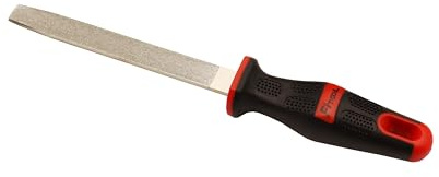 6-Zoll-Diamantbeschichtete flache Feile, mittlere Körnung Nr. 150, für Glas, Fliesen, Keramik und Stein, Granit, Marmor, Beton, großer Komfort-Massagegriffgriff