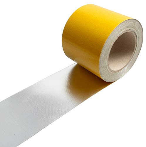 5m Alu Fiberglas Gewebe Hitzeschutz band Klebeband selbstklebend bis ca. 550°C | 100mm breit