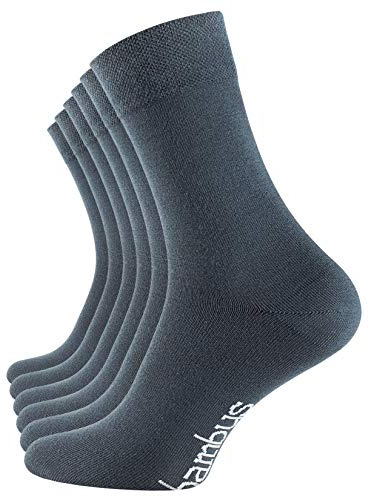 Vincent Creation 6–9 par bambustrumpor, unisex, för kvinnor och män, handsydd spets, 6 par – stargazer