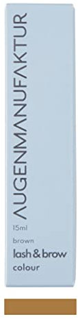 Augenmanufaktur Colour Lash & Brow Wimpern und Augenbrauen färben brown - permanent Farbe für Intensiv Tönung – 15 ml