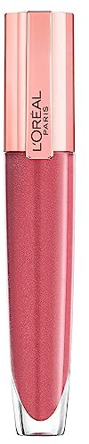 L'Oréal Paris Glänzender Lipgloss für maximales Volumen, Pflegende Wirkung, Mit Hyaluronsäure und Kollagen-AS-Fragmenten, Glow Paradise Brilliant Signature Plump-in-Gloss, Nr. 404 I Assert