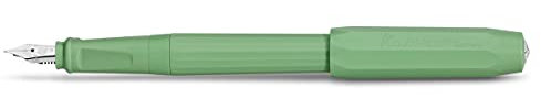Kaweco PERKEO Füllhalter Jungle Green I Füllfederhalter für Tintenpatronen Schulfüller in Grün I Anfänger Füller mit ergonomischem Griffstück zum bequemen Schreiben 16 cm I Federbreite: F (Fein)