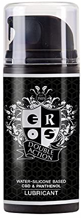 EROS Double Action Gleitmittel mit CBD und Panthenol auf Wasser-Silikonbasis (100 ml)