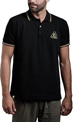 Cressi Polo - Men's or Women's Sports Polo Shirt, Colour Black Yellow