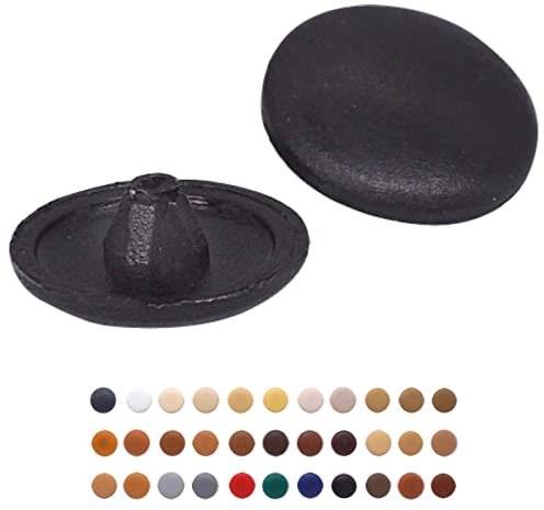 (Pack of 50 pcs) Pozi Screw Cover Caps 12 mm Diameter, Pozidriv Head Clip On Plastic Covers, Furniture Decorative Cap (50, Black S29)