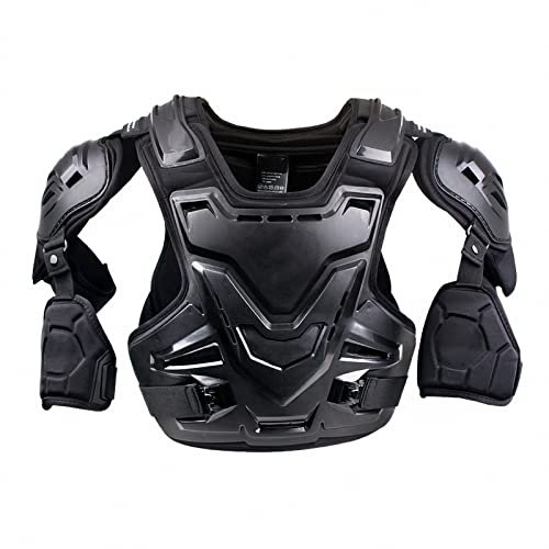 MAOTN Offroad Motorrad-rüstungsweste, atmungsaktive schutzausrüstung gegen absturz für Herren, Four Seasons Road MTB brustschutzausrüstung,Black,One Size