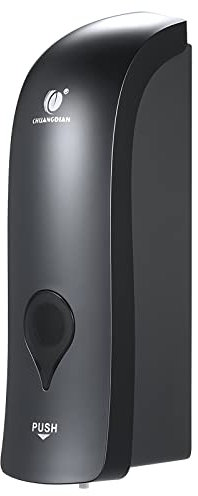 REAQUE Seifenspender Wandbefestigung Ohne Bohren, 300ml Seifenspender Manueller Spender für Duschgel/Shampoo/Desinfektionsmittel, Spülmittelspender für Dusche, Schwarz/Weiß/Gold Optional