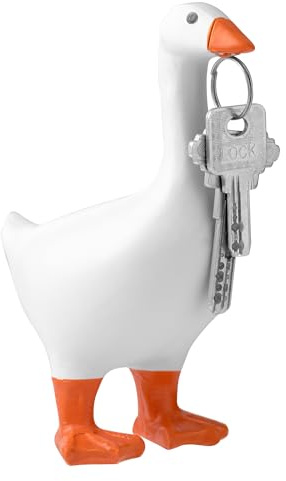 Magnetic Goose Duck Key Holder Resin Goose Duck Shape Key Storage Hanging Rack Home Decoration Cute Statue for Kitchen Office Living Room Decor Table Desk Decor Bedroom Decor Housewarming Gift