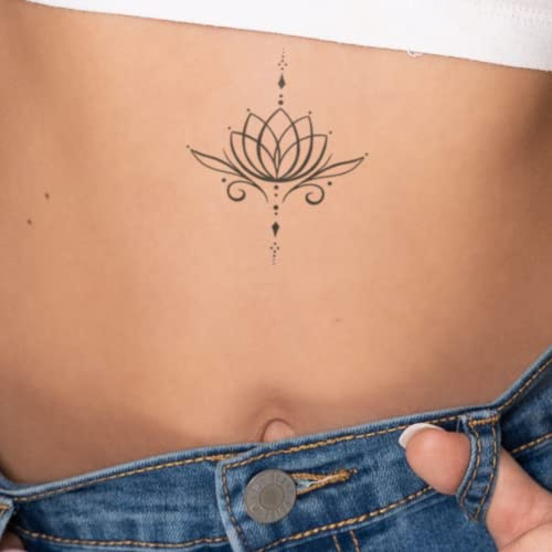 MyJagua Tattoo • Lotus | 1-2 Wochen Tattoo | Auf Pflanzenbasis | Hautverträglich | Wasserfest | Neue Tattoo Technologie | Kein Klebe Tattoo