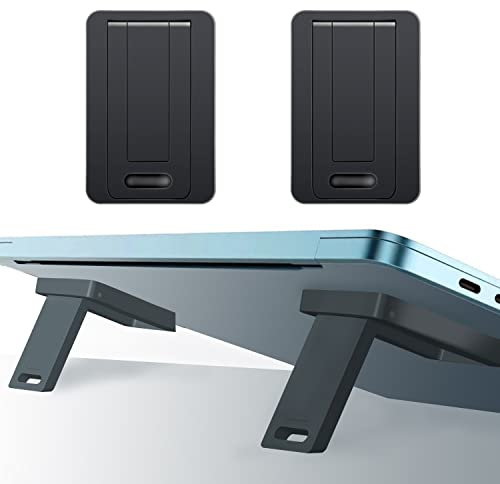 OYE 2 pièces Mini Support Ordinateur Portable Invisible de Clavier d'Ordinateur Invisible Support Portable Ergonomique en ABS Support de Tablette Pliable pour Clavier