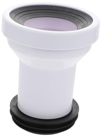 Estensione Wc Guarnizione in Gomma Pp Bianco Anti-perdita | Collegamento Dritto, Design Semplice, Effetto Anti-ostruzione, per Bagno Domestico