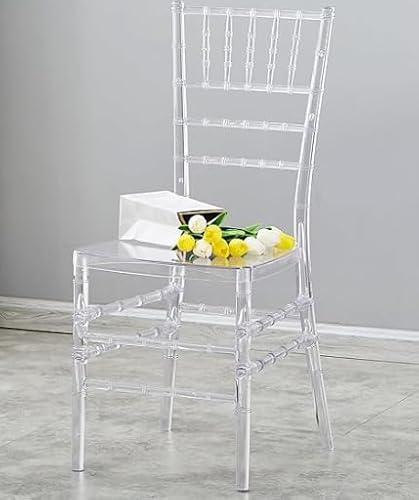 KAIHAOWIN Transparenter Stuhl - Kunststoff Stuhl mit modernem Design - Acryl Esszimmerstuhl für Veranstaltungen, Hochzeiten, Partys und Empfänge