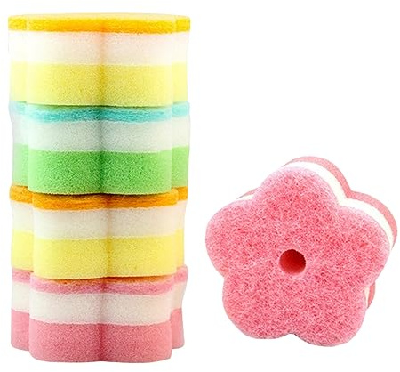 PartyKindom 10pièces Éponges De Nettoyage pour Cuisine Lot de Éponges à Récurer Anti-moisissures Et Inodores Très Absorbantes Et Douces pour Ustensiles