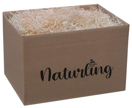 naturling Ostergras 2,5kg - Natur Holzwolle für Osternest, Geschenkkörbe oder Oster Dekoration