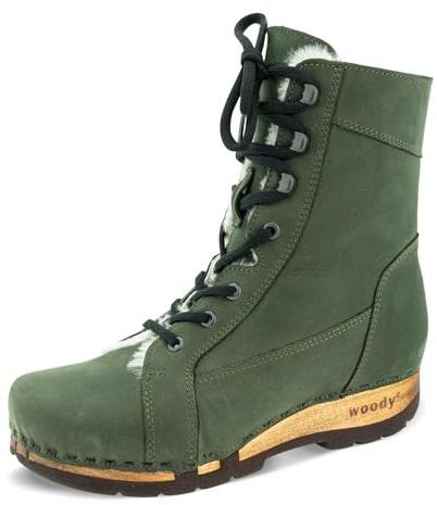 woody Damen Heike Clog Stiefelette, Forest, 38 EU