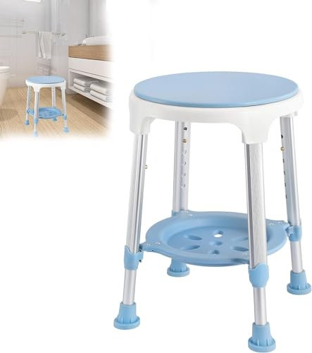 Silla De Ducha Giratoria De 360 Grados, Banco De Ducha Ajustable En Altura, Silla De Baño, Bañera para Discapacitados Asientos De Ducha Sillas Y Taburetes De Baño para Discapacitados
