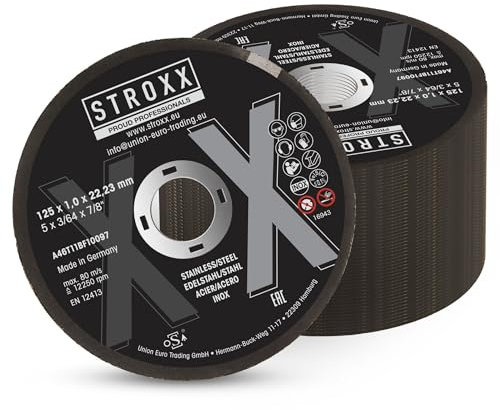 STROXX - 25x Trennschreibe 230mm - 230x1,90mm - Flexscheibe für Winkelschleifer - Langlebig - für Schleifen, Trenne und bearbeiten von Metallen, Edelstahl, Stein, Beton uvm.