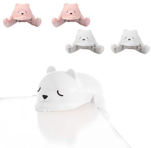 4 Stück Bär Selbstklebender Kantenschutz, Eckschutzkanten Süßes, Kieselgel Eckenschutz, Edge Table Corner Protector, Tischschreibtisch Eckenschutz, Rückstandslos Entfernbar für Stühle Tische (Rosa)