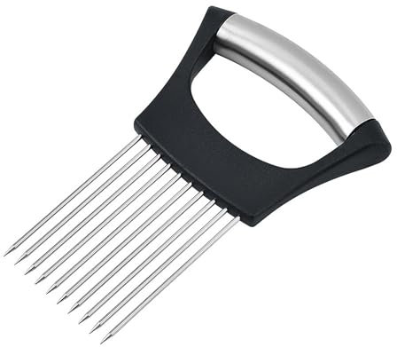 Onion Slicer,Onion Holder for Slicing,Stainless Steel Onion Slice Holder,Lemon Slice,Kitchen Cutting Tool for Meat,Potato,Tomato,Fruits