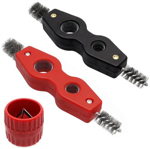 Aoyswuz 3 Pezzi Sbavatore Interno ed Esterno Multifunzionale 2 in uno Sbavatrici per Tubi di Rame, Tubi Sbavatura Frese per la Macinazione, Lucidatura e Taglio