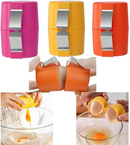 3 PackEgg Topper Cutter Tool Egg Cracker Tool Egg Shell OpenerHard Boiled Egg Peeler Egg Cracker Tool For Eggs Kitchen Gadgets Egg Cracking Tool Handheld Egg Slicer Egg Peeler Tool,O+P+Y