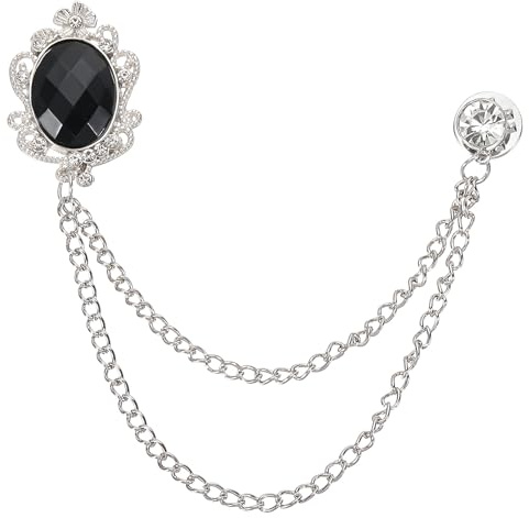 PATIKIL Broche à Chaîne Suspendue Couronne Broches de Costume en Strass | Broches de Costume en Strass, Broches de Cristal de Mode pour Femmes Hommes Vêtements Robe Bouquet Manteau Chapeau Sac