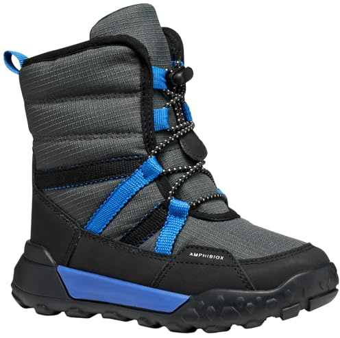 Geox J TREKKYUP Boy B ABX - Barca alla caviglia, colore: Grigio/Royal, Dk Grey Royal, 35 EU