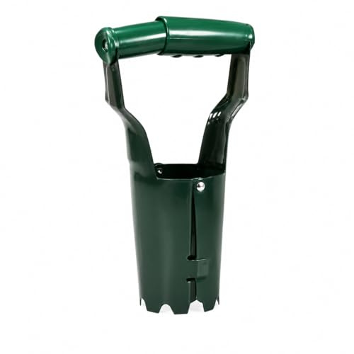 Garden Mile Heavy Duty Green Bulb Planter Tool Long Handle Steel Gardening Tools for Planting Flower Quick Release Bulb Planting Tool Easy to Use Transplanting Spade Garden Hand Tools