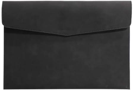 RAABYU Chemise en Cuir A4, Organiseur de Documents Professionnels, Mallette Simple, Sac de données, contrat, factures, Fournitures Scolaires et de Bureau