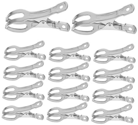 ibasenice Lot de 30 Pinces De Fixation pour Couverture De Piscine en Acier Inoxydable, Clips Antidérapants Grand Modèle 11 Cm, Accessoires Polyvalents pour Piscine Et Linge Extérieur