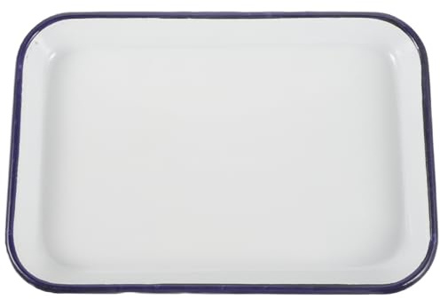 TOYANDONA - Placa de cocina rectangular esmaltada, 20 x 30 cm, molde de pastelería antiadherente, resistente al calor, horno de esmalte, cocina familiar y horno