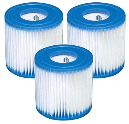 ZWFYJEWU Filtro De Piscina Compatible con Intex, Tipo H, Lavable Y Reutilizable, Repuesto For Jacuzzi Exterior.(3pcs)