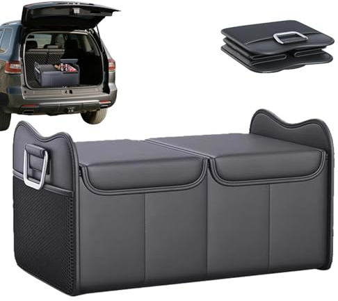 Organizer per bagagliaio auto, pieghevole, organizer per bagagliaio auto, organizer per bagagliaio con coperchio, impermeabile, per bagagliaio, SUV, sedile posteriore, viaggi, organizzazione