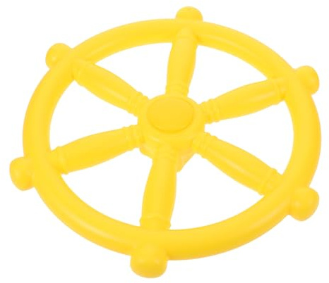 HEMOTON Pirate Ship Steering Wheel for Outdoor Playground Accessory with Safe Plastic Design Easy Installation for Swing Treehouses and Playhouses Interactive Imaginative Play Attachment