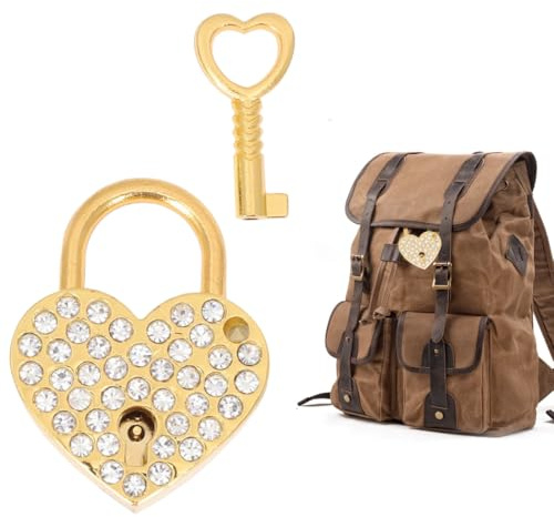 Quesuc Lucchetto Dell'Amore Da 30 Mm Con Chiave - Regali Di Coppia Per Donne - Regalo Di Anniversario Per Lei - Regali Di Coppia Per Lui