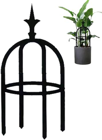 Supporto per piante – Griglia da giardino Obelisco in metallo, stabile e resistente alle intemperie, facile da montare, struttura decorativa per piante rampicanti, clematide, rose, caprifoglio