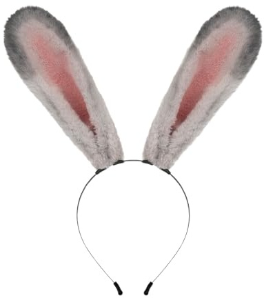 Generisch Disfraz de cosplay, accesorio para carnaval, disfraz de conejo, orejas de conejo, diadema ajustable estilo kawaii, accesorio para el pelo, disfraz de Navidad