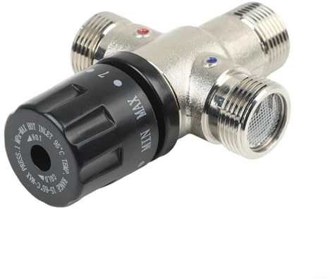 Thermostat-Mischventil 3/10.2 cm DN20 Messing für Solar-Warmwasserkreisläufe zuverlässige Temperatureinstellung