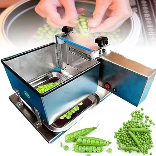 Peladora semiautomática de guisantes, peladora de guisantes de acero inoxidable, máquina peladora de verduras de 25 kg/h para soja, habas y legumbres